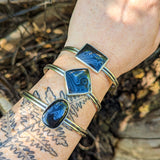 Topo Cuff - Psilomelane (Size 6") - Diamond