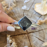 Topo Cuff - Psilomelane (Size 6") - Diamond