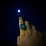 Snow Moon Ring - Size 8.5 wide band