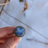 Snow Moon Ring - Size 8.5 wide band