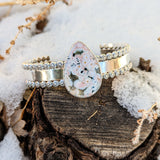 I Can Buy Myself Flowers Cuff (Size 6") - Ocean Jasper