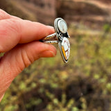 Frontier Bloom Ring - Dendritic Agate & Wild Horse (Size 8.5)