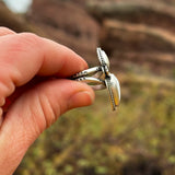 Frontier Bloom Ring - Carico TQ & White Buffalo (Size 7.75)