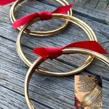 Brass Bangle Bracelets - Set of 3