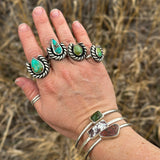 Cuff No.5 - Green Kingman Turquoise