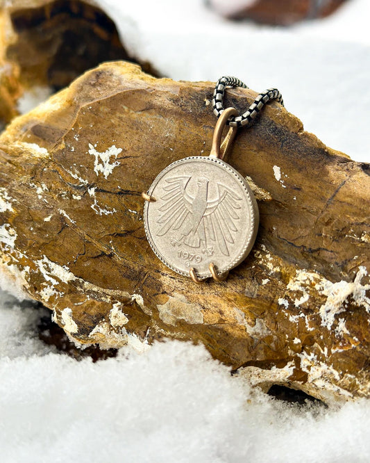 Coin Necklace - Eagle - Matte (24")