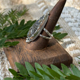 Labradorite Ring - Size 8 (carved)