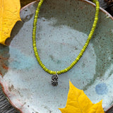 Lemon Jade - Beaded Necklace 18"