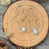 Squiggle Hoops - Fire Opal