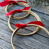 Brass Bangle Bracelets - Set of 3