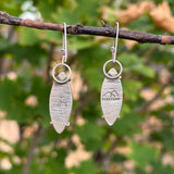 Leaf Peepin’ Earrings - Ocean Jasper