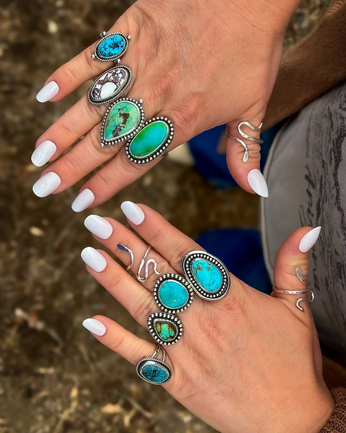 Turquoise Mountain Ring - Size 7.75 (shadow box)