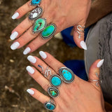 Turquoise Mountain Ring - Size 7.75 (shadow box)
