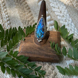 Labradorite Ring - Size 8 (carved)