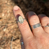 Little Bitty Ring - Dendritic Agate (oval) - sz. 7.5
