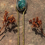 Thingamabob Hairfork - Moss Agate & Succulents