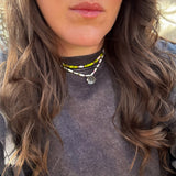 Lemon Jade - Fresh Water Pearls & Ethiopian Opals (chain extender *included)