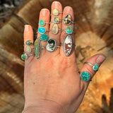 Little Bitty Ring - Dendritic Agate (teardrop) - sz. 8.75
