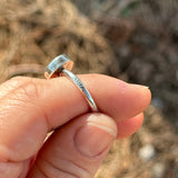 Little Bitty Ring - Dendritic Agate (teardrop) - sz. 8.75