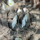 Birds of a Feather Hoop Studs - White Buffalo