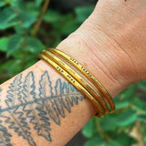 Storyteller Stamped Cuff - Brass