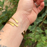 Storyteller Stamped Cuff - Brass