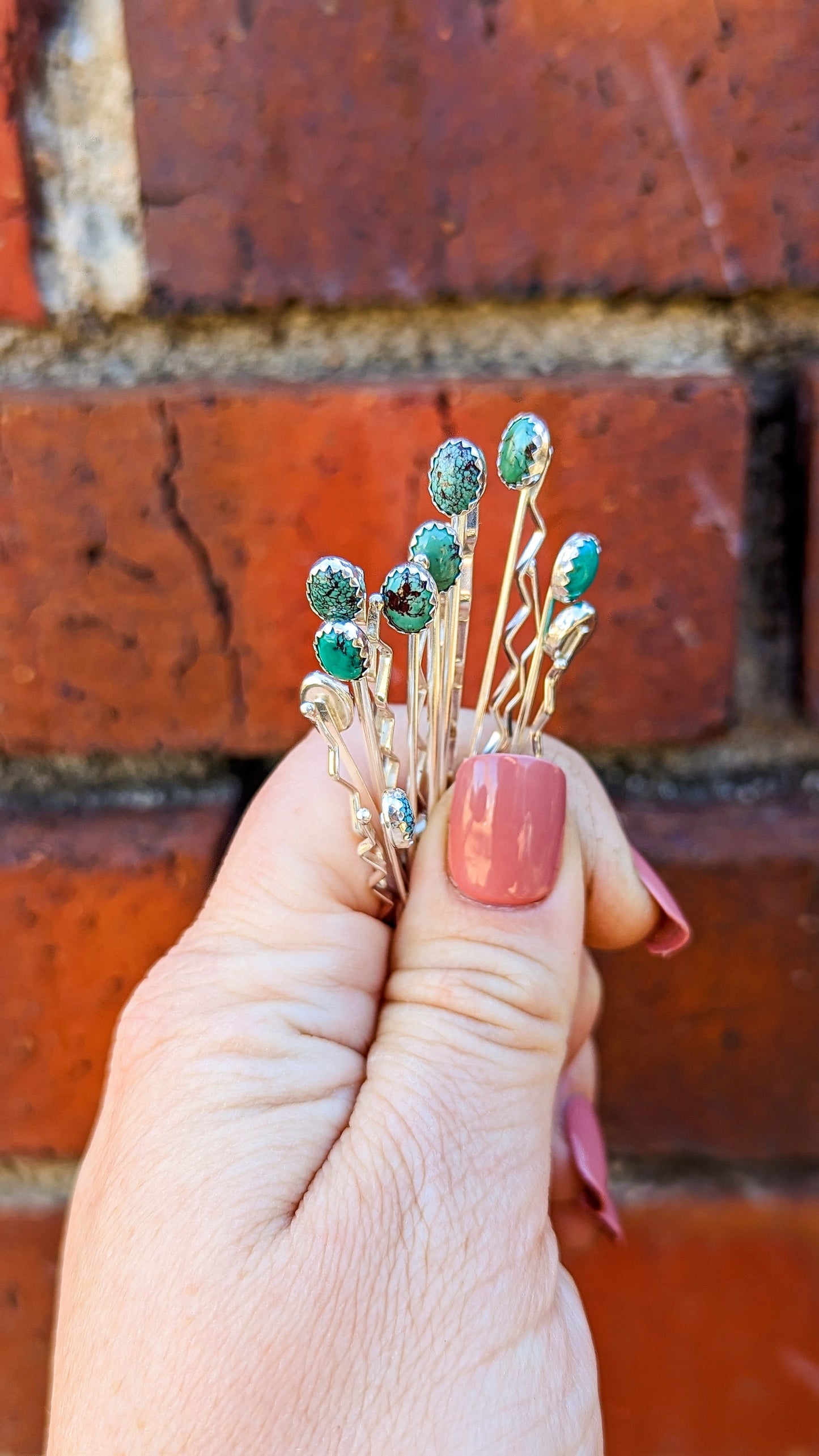 Bobby Pins (Set of 2) - Turquoise