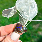 Purple Rain Ring - Boulder Opal (Size 10)
