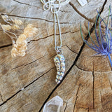 Trail Treasures Necklace - Sterling Silver Casted Rattlesnake Tail (24")